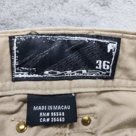 Vintage Y2K Oakley Shorts Mens 36 Tan Cargo Utility Outdoors Drawstring Khaki - Picture 8 of 16